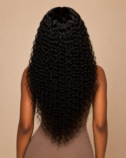 Smoke Burmese Deep Curly Wig | HD & Transparent Lace | 100% Human Hair