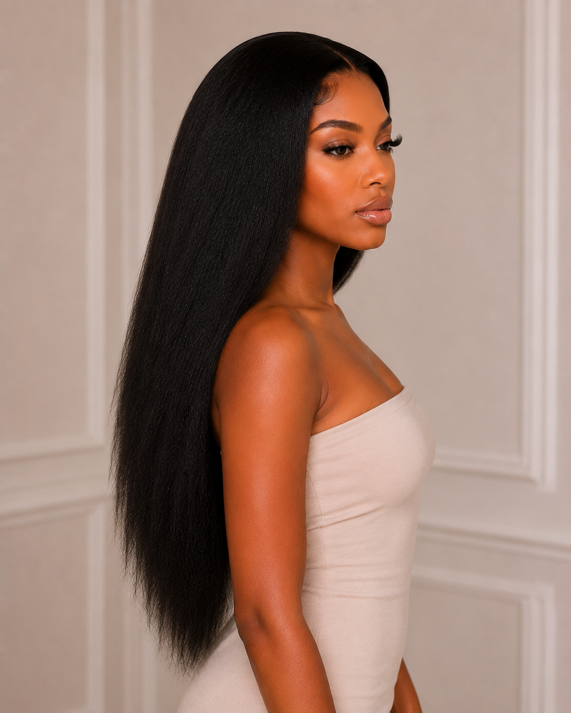 ⭐ Nova Unit | Kinky Straight HD Lace Human Hair Wig