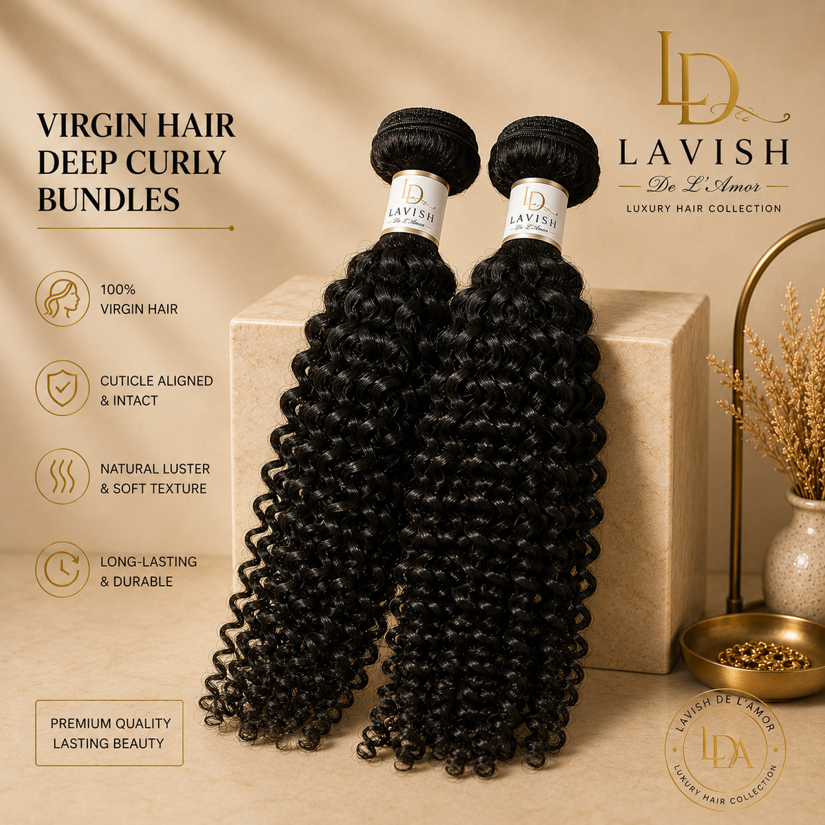 ✨ Sienna Bundles | Deep Curly Human Virgin Hair Bundles