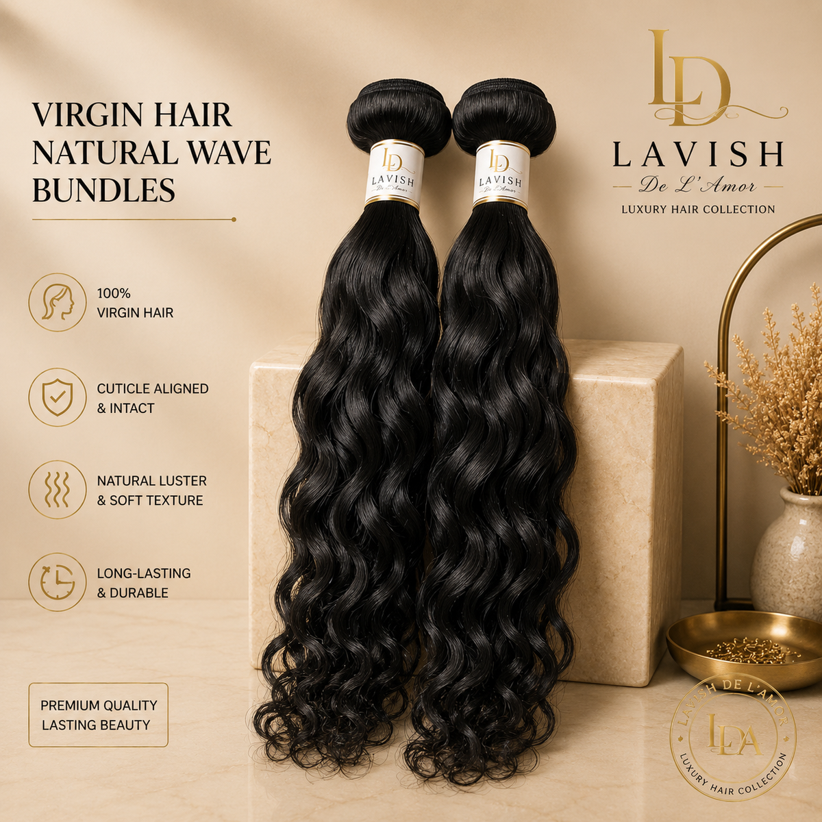 🌺 Savannah Bundles | Natural Wave Human Virgin Hair Bundles