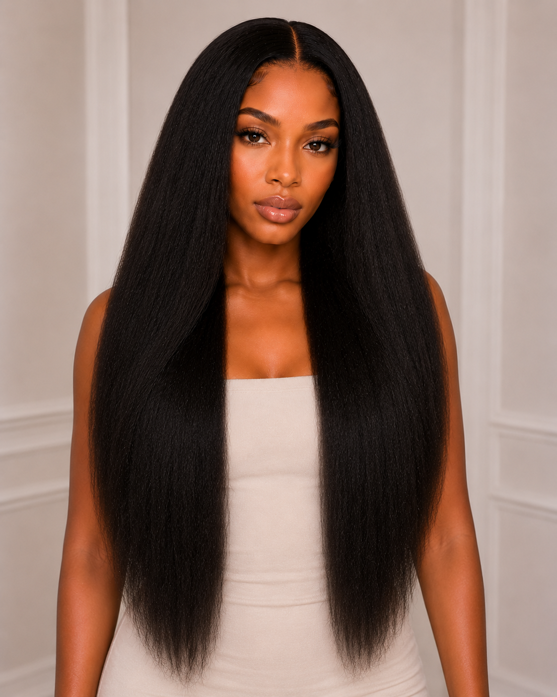 ⭐ Nova Unit | Kinky Straight HD Lace Human Hair Wig