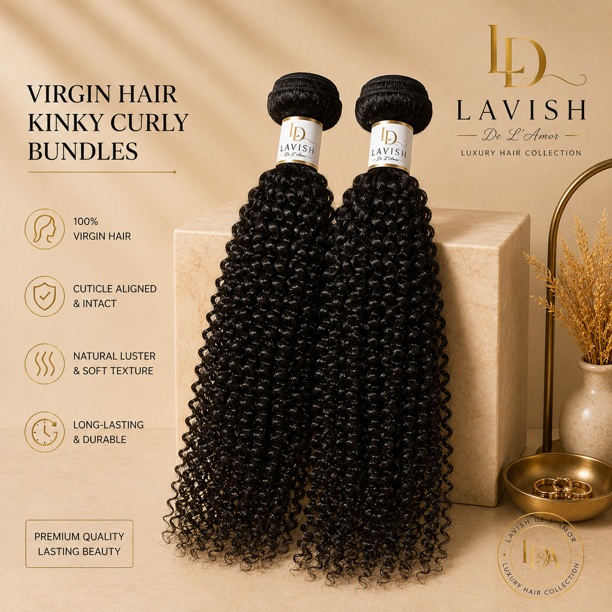 👠 Zara Bundles | Kinky Curly Human Virgin Hair Bundles