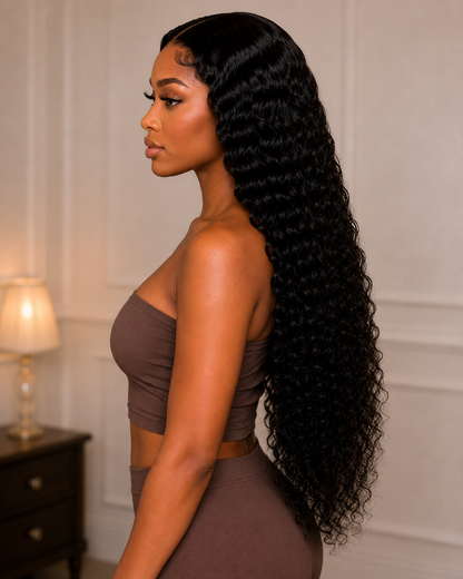 Amara Deep Wave Wig | HD & Transparent Lace | 100% Human Hair