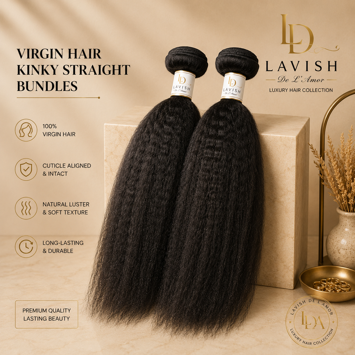 ⭐ Nova Bundles | Kinky Straight Human Virgin Hair Bundles