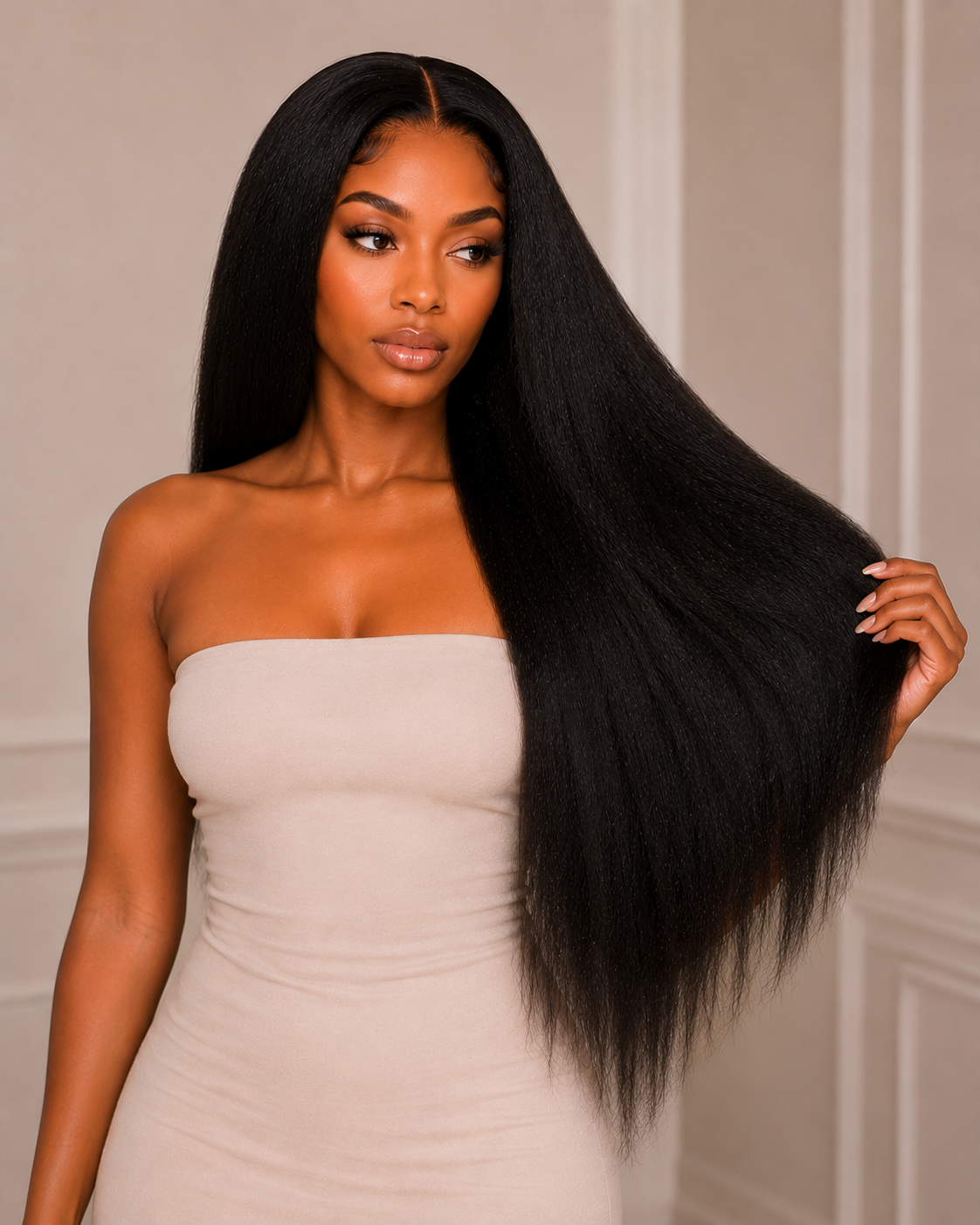 ⭐ Nova Unit | Kinky Straight HD Lace Human Hair Wig