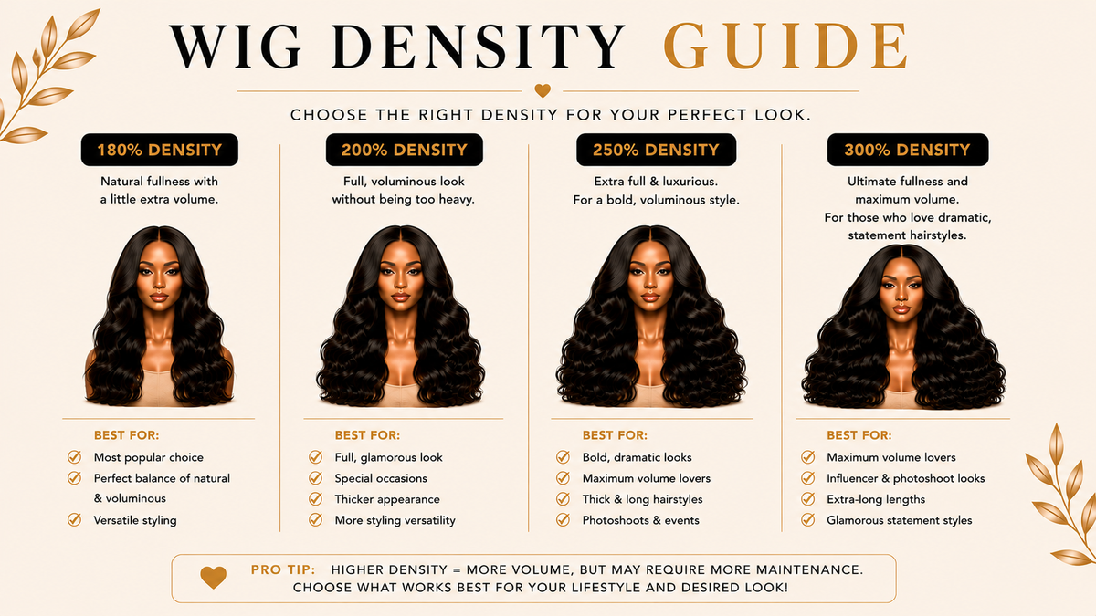 Lavish De L’Amor wig density guide