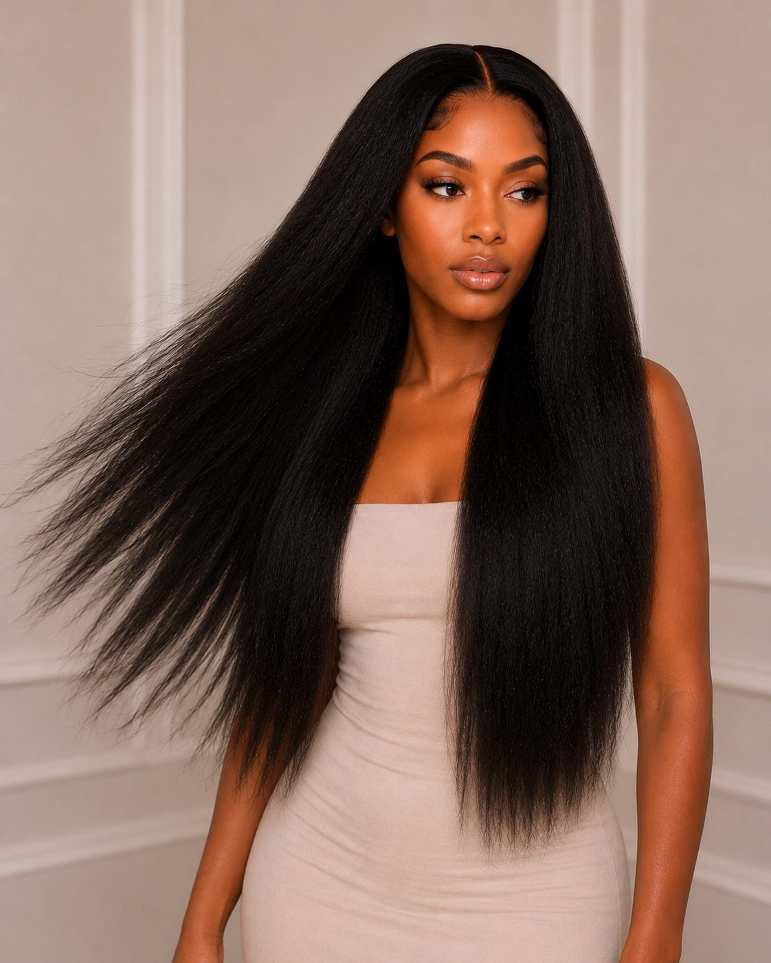 ⭐ Nova Unit | Kinky Straight HD Lace Human Hair Wig