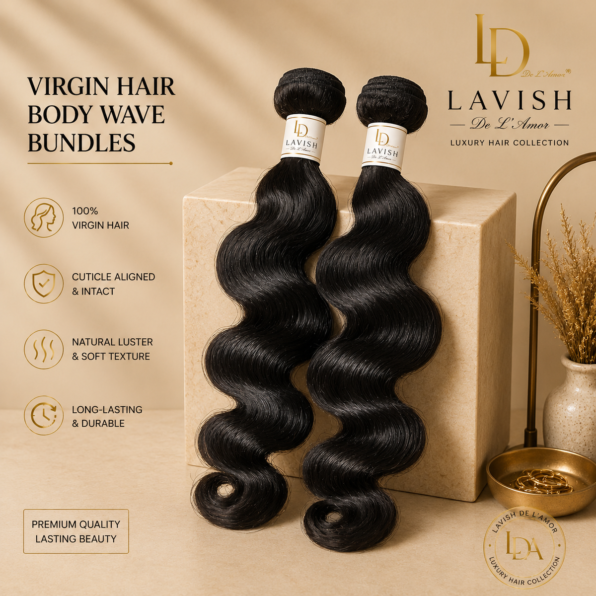 🌙 Luna Bundles | Body Wave Human Virgin Hair Bundles